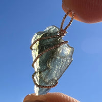 Moldavite Wire Wrapped Pendant Sterling Silver #3053-Moldavite Life