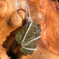 Moldavite Wire Wrapped Pendant Sterling Silver #3054-Moldavite Life
