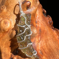 Moldavite Wire Wrapped Pendant Sterling Silver #3061-Moldavite Life