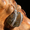 Moldavite Wire Wrapped Pendant Sterling Silver #3062-Moldavite Life