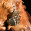 Moldavite Wire Wrapped Pendant Sterling Silver #3066-Moldavite Life