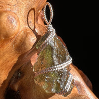 Moldavite Wire Wrapped Pendant Sterling Silver #3070-Moldavite Life