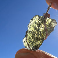 Moldavite Wire Wrapped Pendant Sterling Silver #3071-Moldavite Life