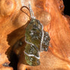 Moldavite Wire Wrapped Pendant Sterling Silver #3072-Moldavite Life