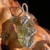 Moldavite Wire Wrapped Pendant Sterling Silver #3078-Moldavite Life