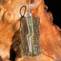 Moldavite Wire Wrapped Pendant Sterling Silver #3082-Moldavite Life
