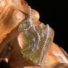 Moldavite Wire Wrapped Pendant Sterling Silver #3083-Moldavite Life