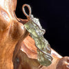 Moldavite Wire Wrapped Pendant Sterling Silver #3092-Moldavite Life