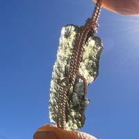 Moldavite Wire Wrapped Pendant Sterling Silver #3710-Moldavite Life