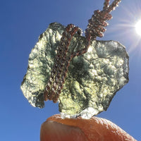 Moldavite Wire Wrapped Pendant Sterling Silver #3718-Moldavite Life