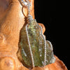 Moldavite Wire Wrapped Pendant Sterling Silver #3721-Moldavite Life