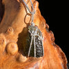 Moldavite Wire Wrapped Pendant Sterling Silver #3725-Moldavite Life