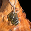 Moldavite Wire Wrapped Pendant Sterling Silver #3732-Moldavite Life