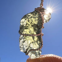 Moldavite Wire Wrapped Pendant Sterling Silver #3745-Moldavite Life