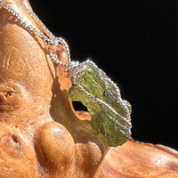 Moldavite Wire Wrapped Pendant Sterling Silver #3751-Moldavite Life