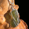 Moldavite Wire Wrapped Pendant Sterling Silver #3752-Moldavite Life