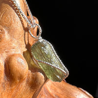 Moldavite Wire Wrapped Pendant Sterling Silver #3754-Moldavite Life
