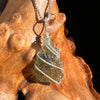 Moldavite Wire Wrapped Pendant Sterling Silver #3756-Moldavite Life