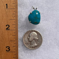Morenci Turquoise Pendant Sterling Silver #2799-Moldavite Life