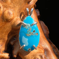 Morenci Turquoise Pendant Sterling Silver #2802-Moldavite Life