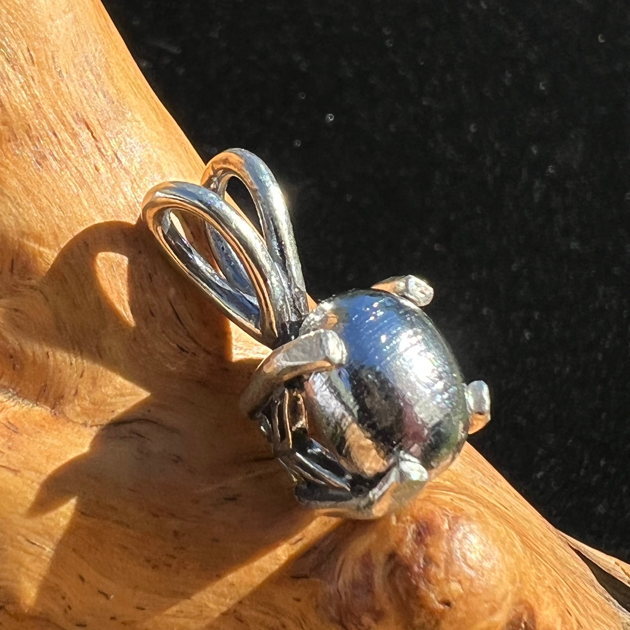 Muonionalusta Meteorite Pendant Sterling Silver #2-Moldavite Life