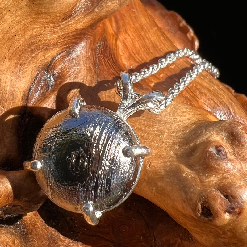 Muonionalusta Meteorite Pendant Sterling Silver #2930-Moldavite Life