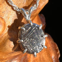 Muonionalusta Meteorite Pendant Sterling Silver #2931-Moldavite Life