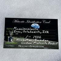 Muonionalusta Meteorite Pendant Sterling Silver #5-Moldavite Life