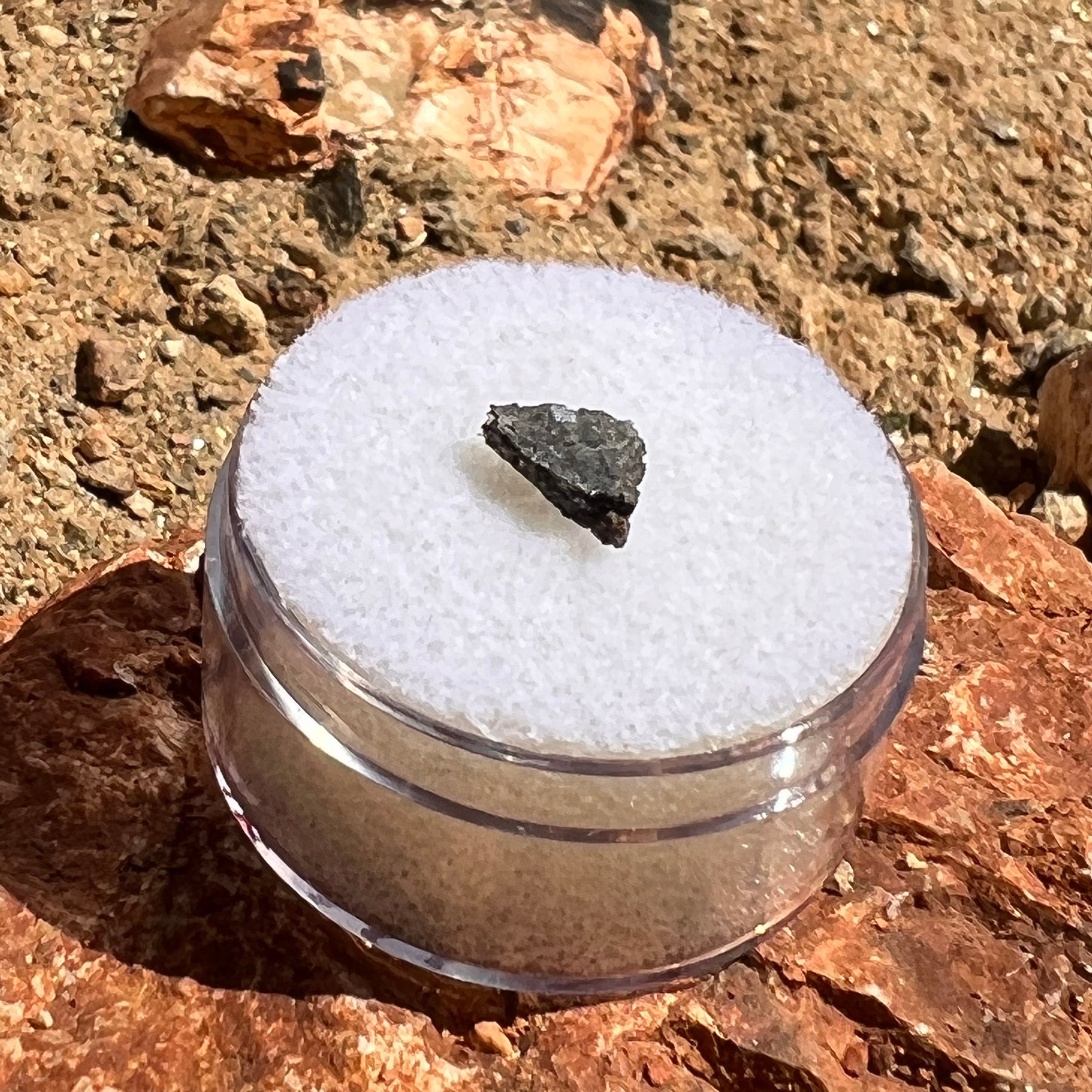 NWA 12269 Mars Meteorite small fragment #43-Moldavite Life