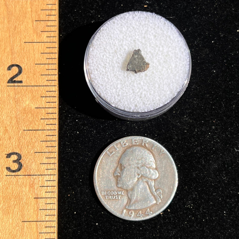 NWA 12269 Mars Meteorite tiny fragment #45-Moldavite Life