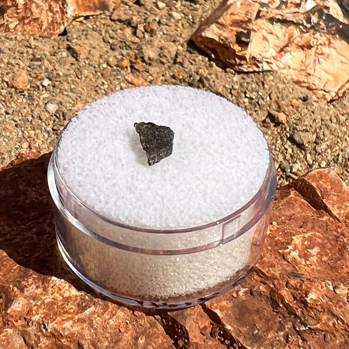 NWA 12269 Mars Meteorite tiny fragment #59-Moldavite Life