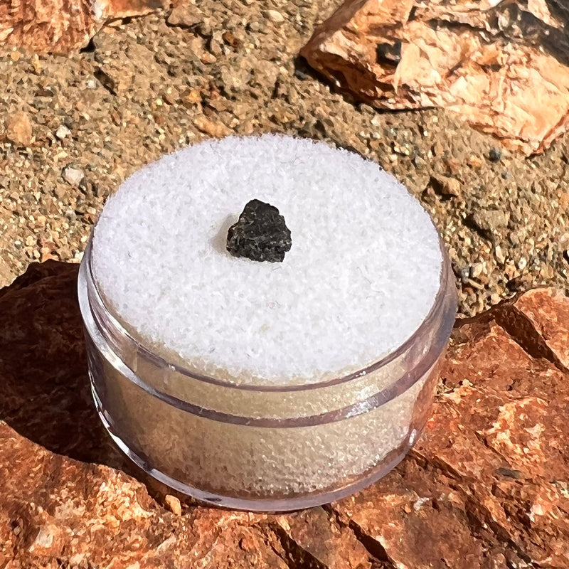 NWA 12269 Mars Meteorite tiny fragment #60-Moldavite Life