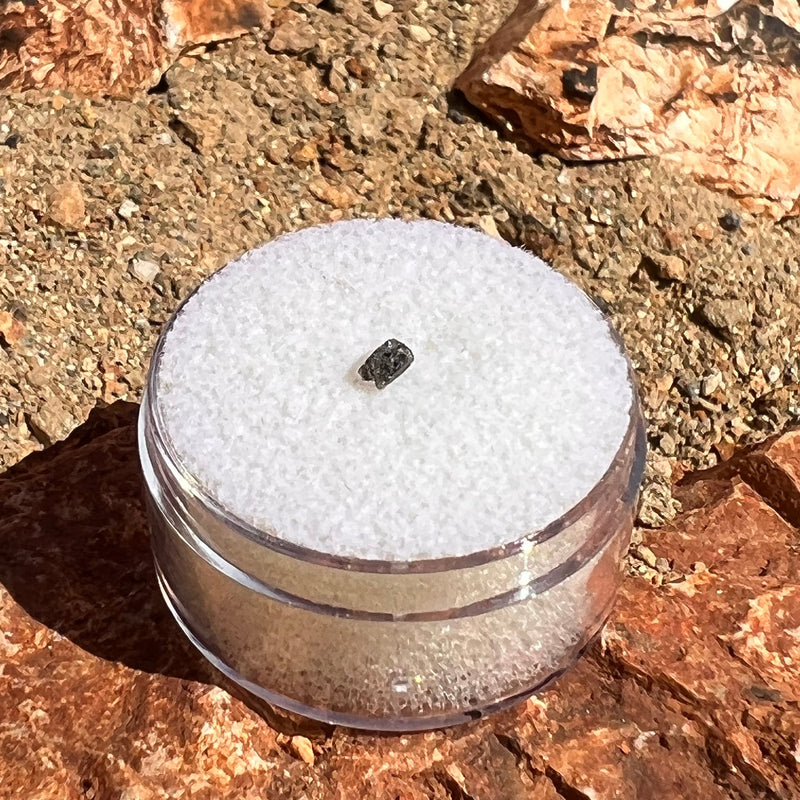 NWA 12269 Mars Meteorite very tiny fragment #61-Moldavite Life