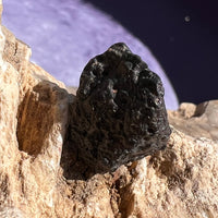NWA 13974 Lunar Meteorite 3.5 grams #104-Moldavite Life