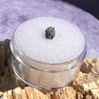 NWA 13974 Lunar Meteorite tiny fragment #122-Moldavite Life