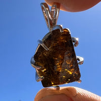 Natural Brown Tourmaline Pendant Sterling Silver #10-Moldavite Life