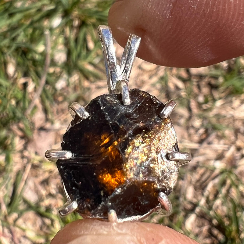 Natural Brown Tourmaline Pendant Sterling Silver #11-Moldavite Life