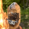 Natural Citrine Smoky Phantom Crystal #12-Moldavite Life