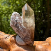 Natural Citrine Smoky Phantom Crystal Point #16-Moldavite Life