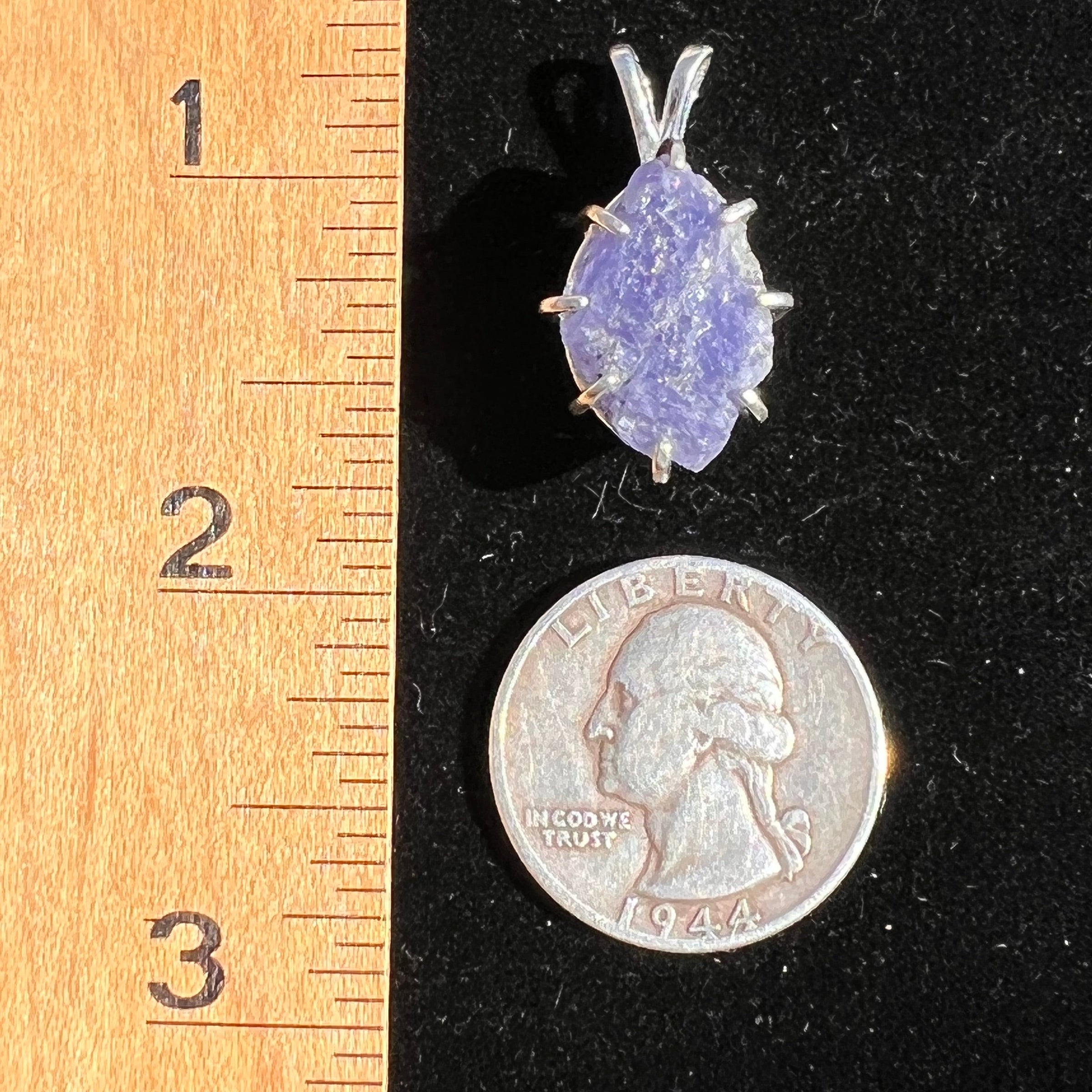 Natural Tanzanite Pendant Sterling Silver #13-Moldavite Life