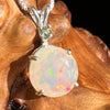 Opal & Moldavite Necklace Sterling Silver #2459-Moldavite Life