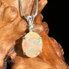 Opal & Moldavite Necklace Sterling Silver #2461-Moldavite Life