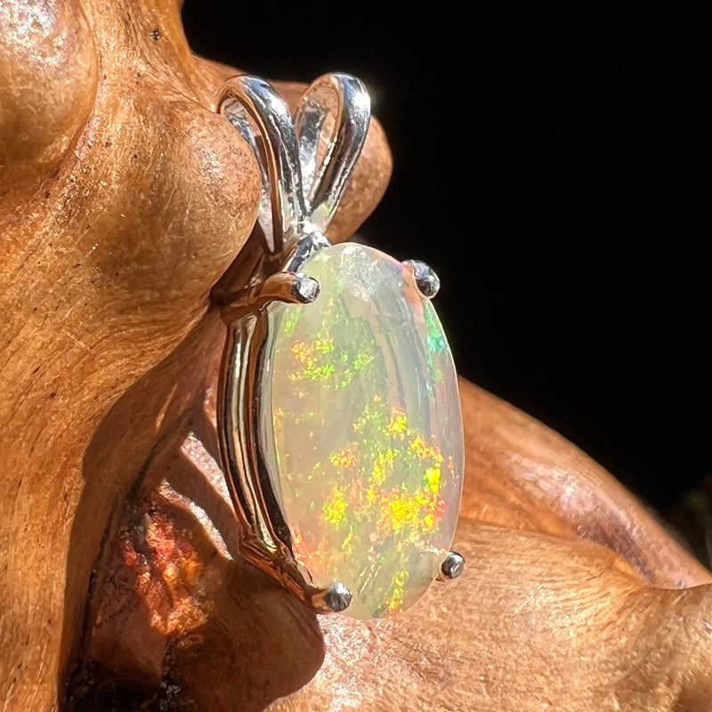 Opal Pendant Sterling Silver #2934-Moldavite Life