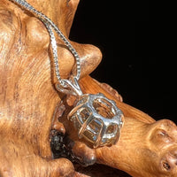 Oval Yellow Labradorite Pendant Necklace Sterling Silver #2765-Moldavite Life