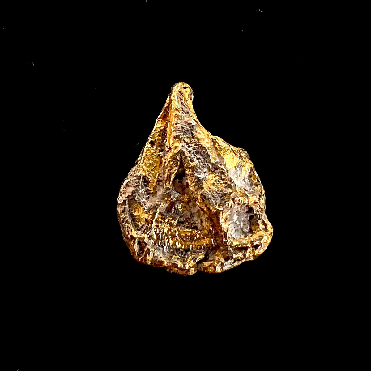 Palladian Gold Porpezite Crystal #3-Moldavite Life