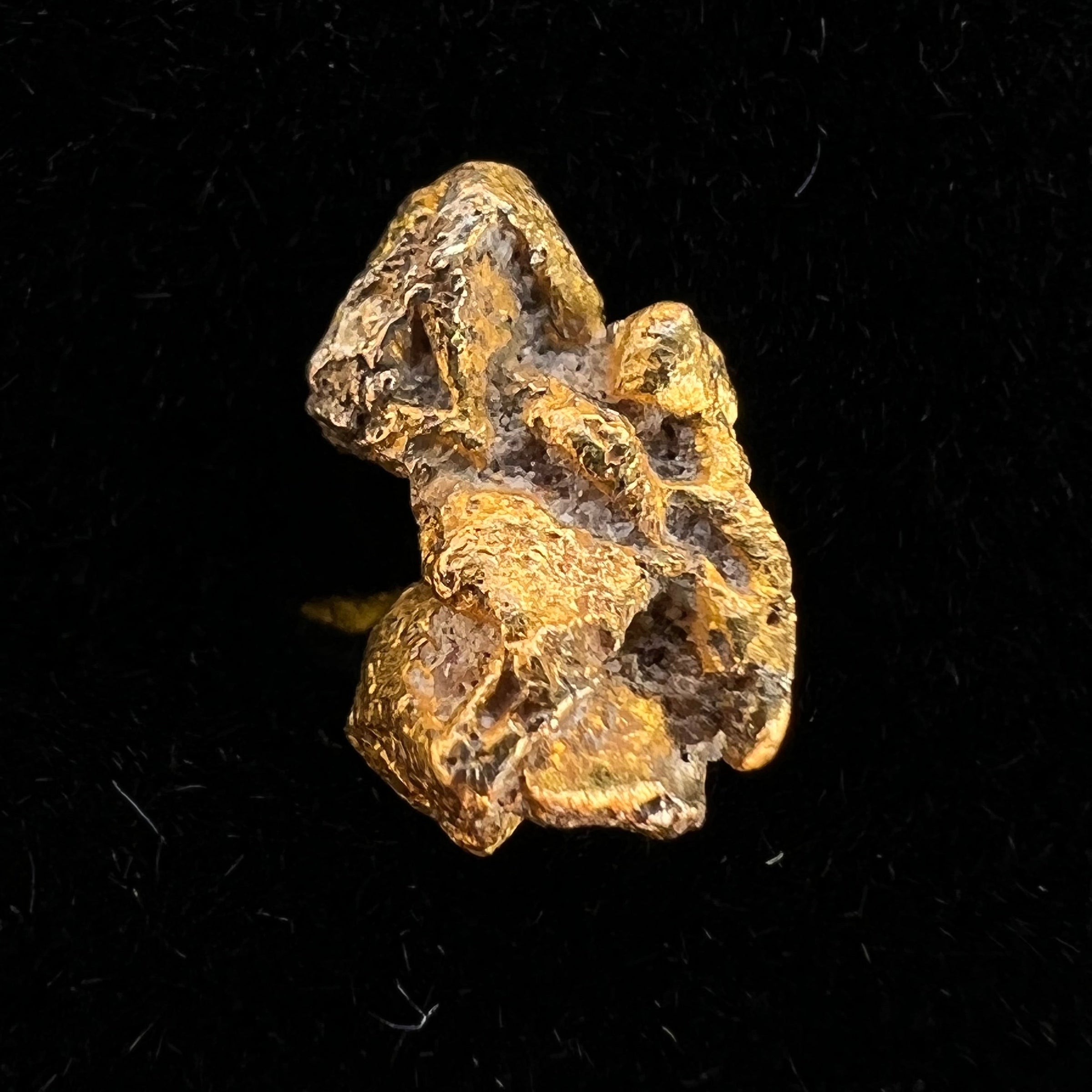 Palladian Gold Porpezite Crystal #4-Moldavite Life