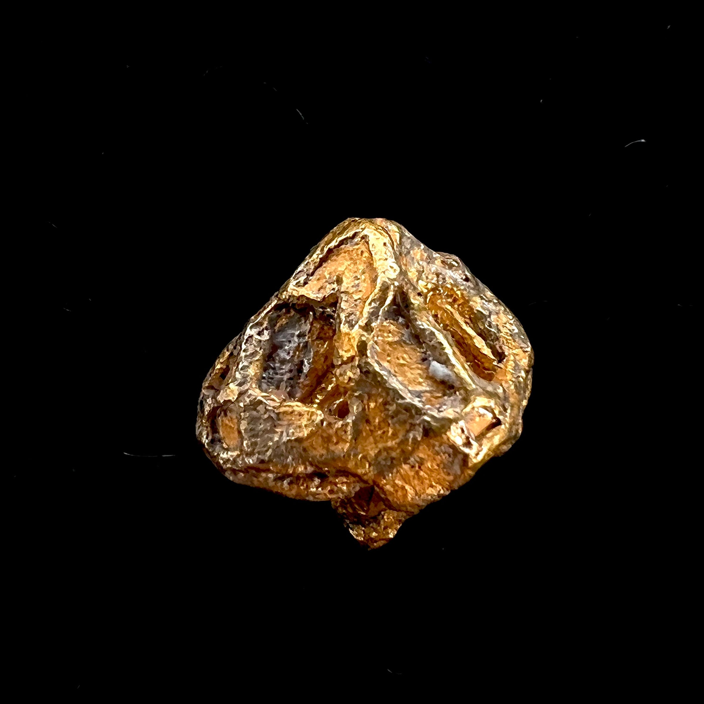Palladian Gold Porpezite Crystal #5-Moldavite Life