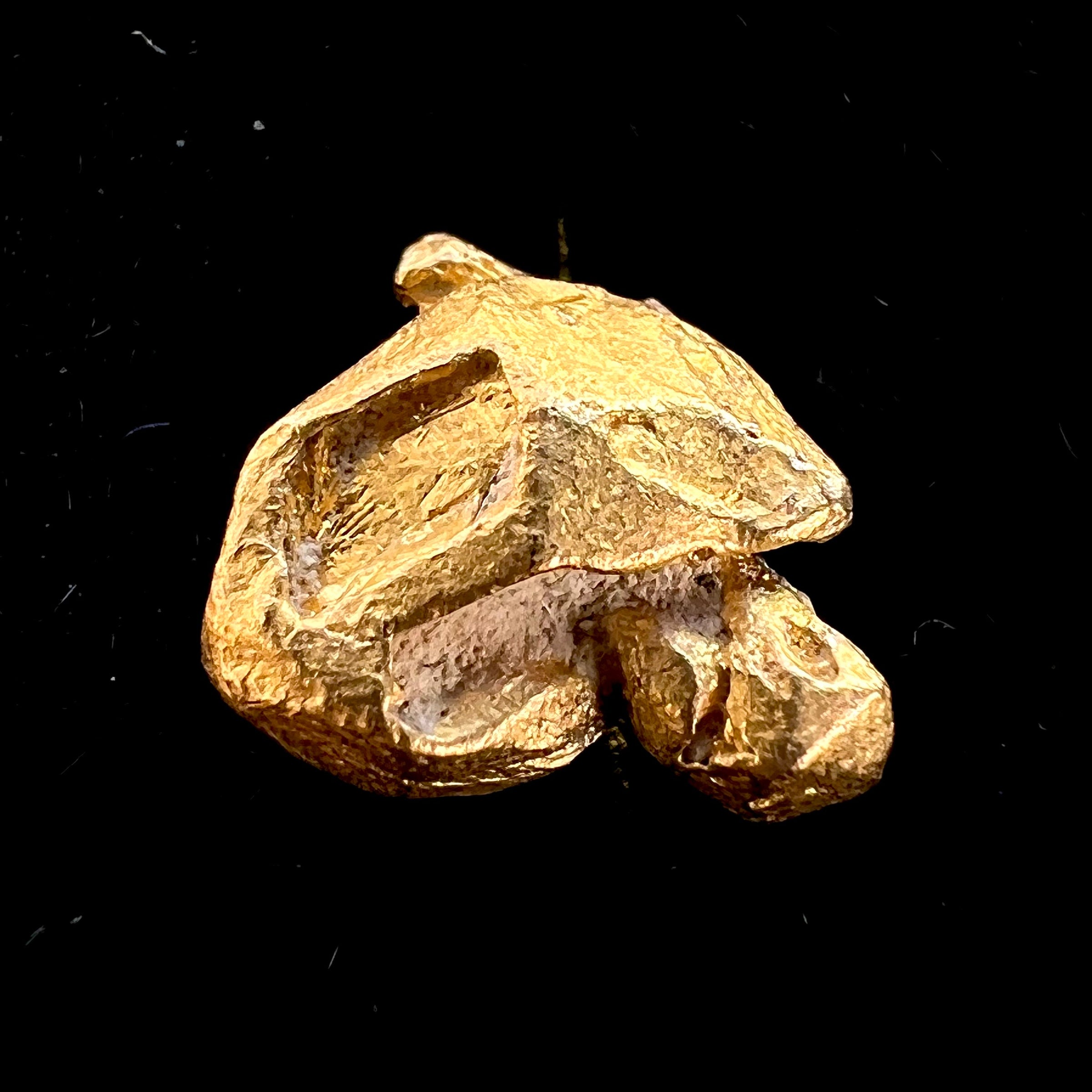 Palladian Gold Porpezite Crystal #7-Moldavite Life