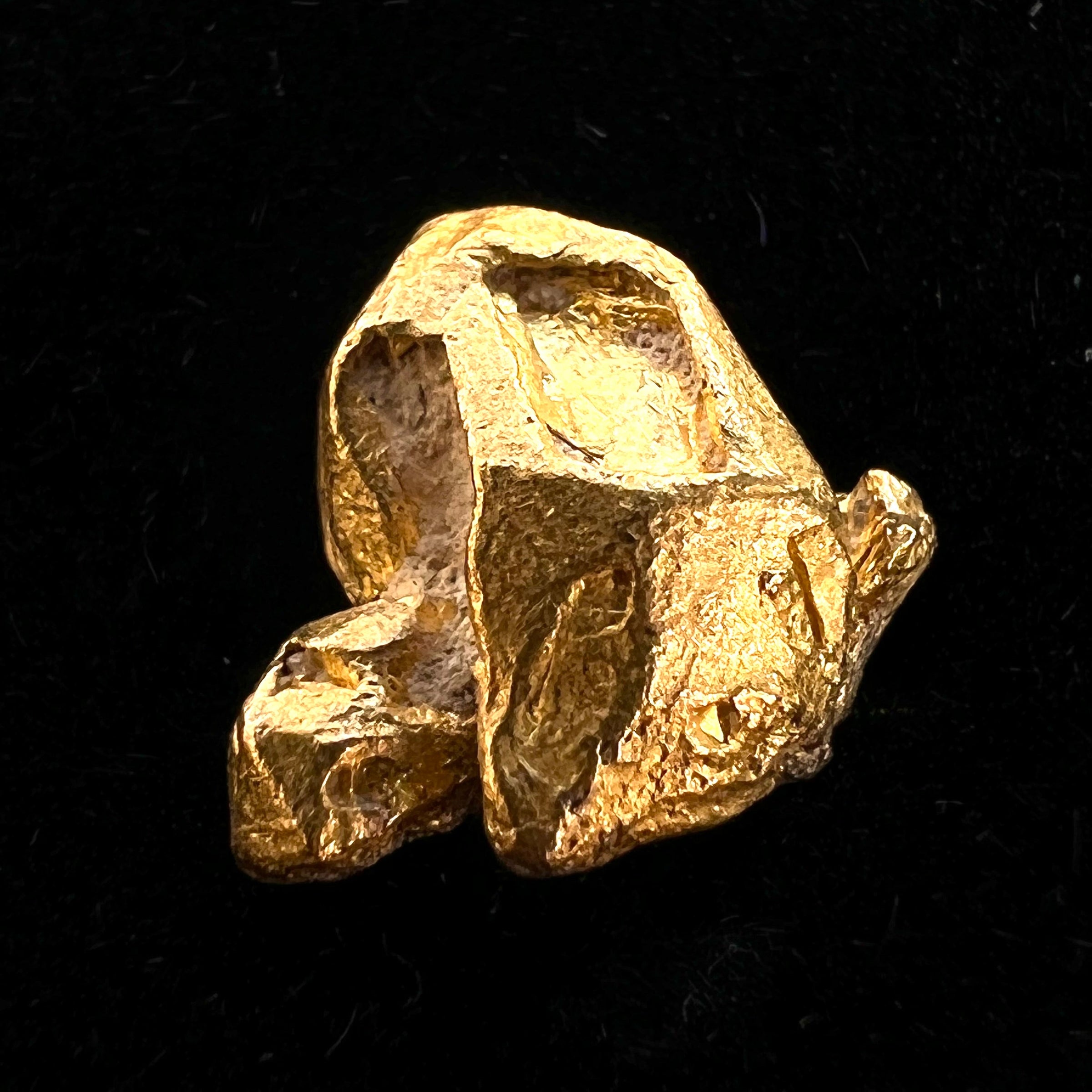Palladian Gold Porpezite Crystal #7-Moldavite Life