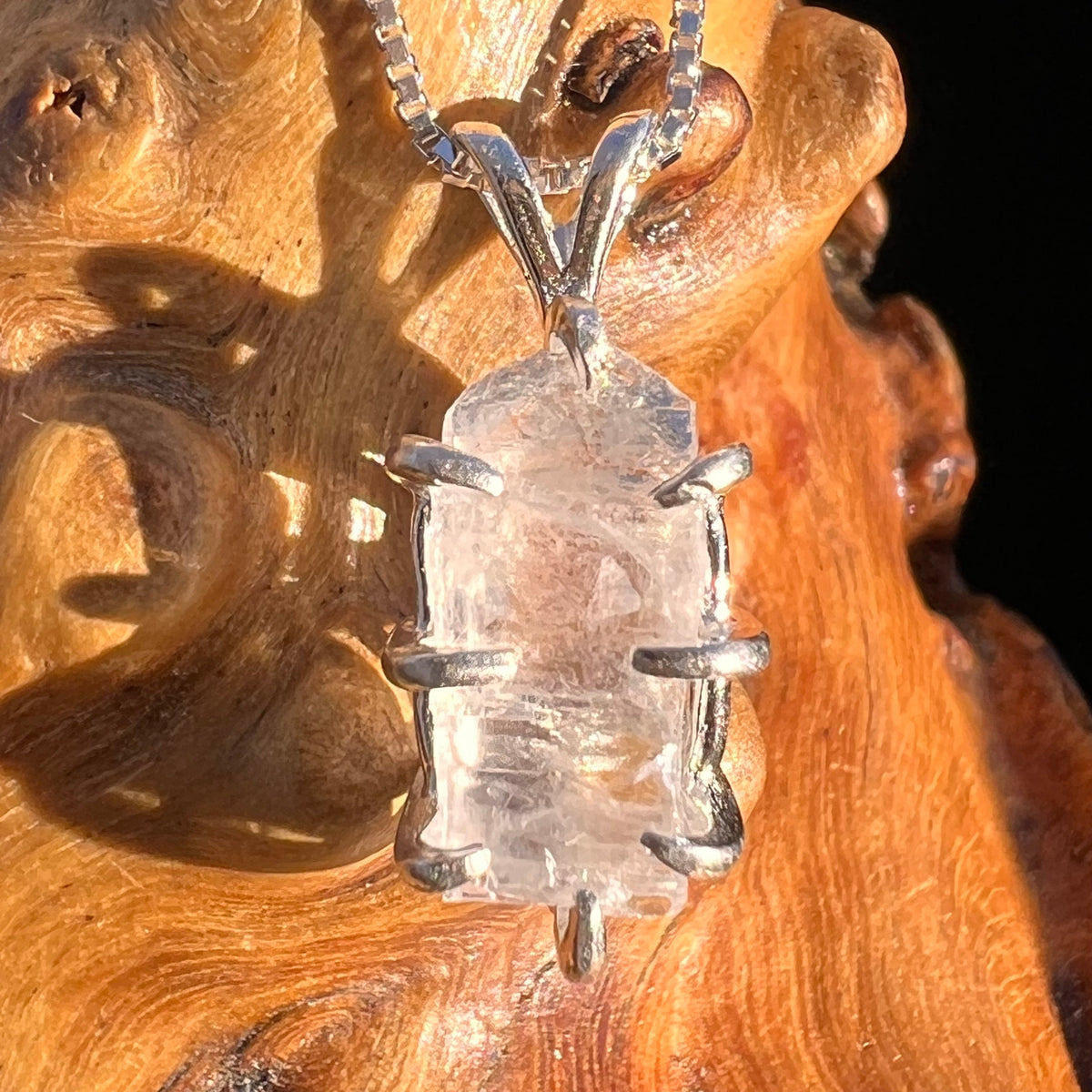 Pendant Necklace Sterling "Stone of the Angels" #3675-Moldavite Life